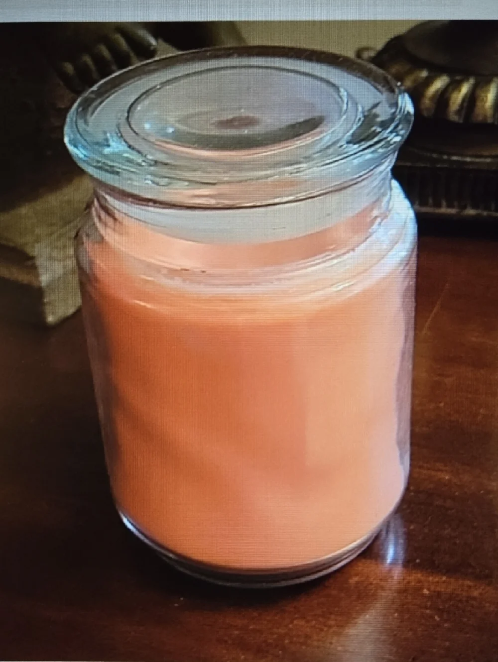 Hanna's Candle Co. Mango Papaya Scented Glass Jar Candle Coral 20oz 5.5